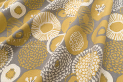 Japanese Fabric Corduroy Lotus - D - 50cm