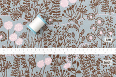 Japanese Fabric Corduroy Zasso Hana - D - 50cm