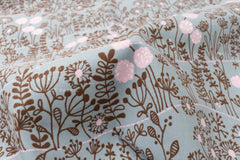 Japanese Fabric Corduroy Zasso Hana - D - 50cm