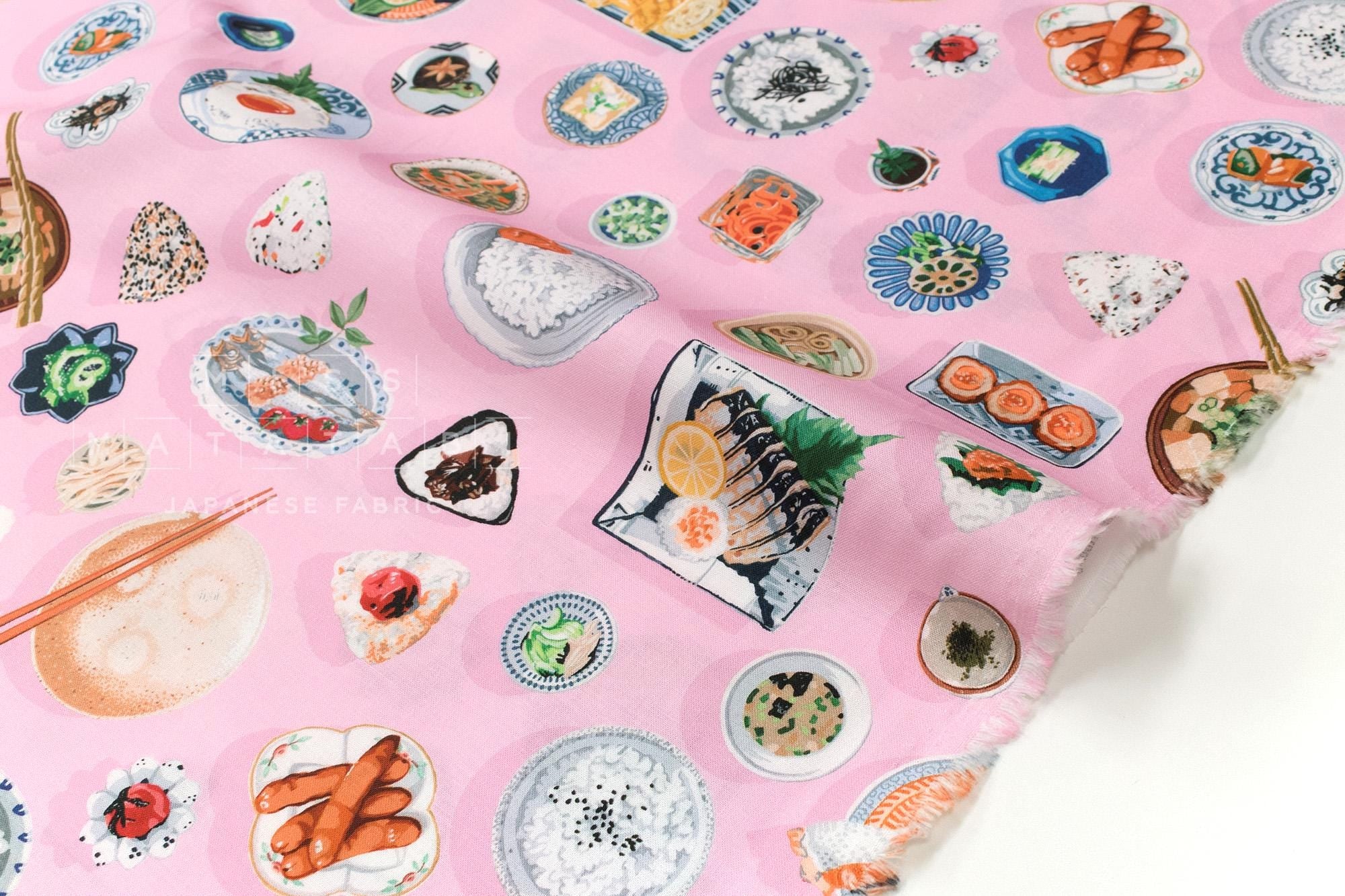 Japanese Fabric Japanese Food - B - 50cm