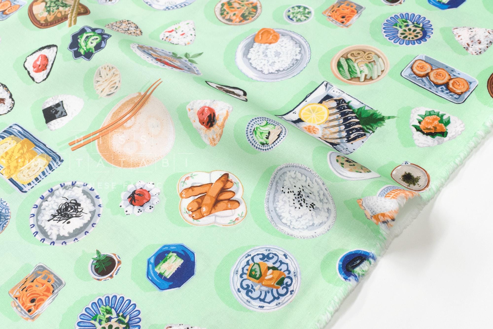 Japanese Fabric Japanese Food - C - 50cm