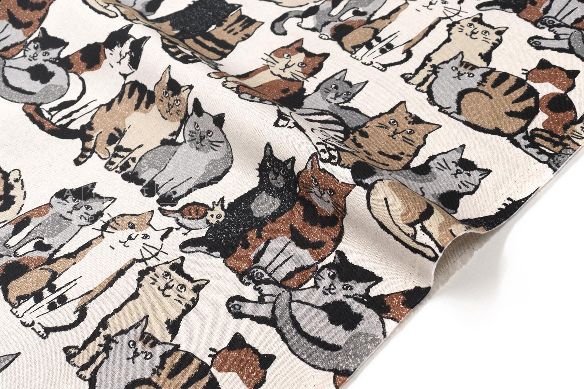 Japanese Fabric Cat Lineup - A - 50cm