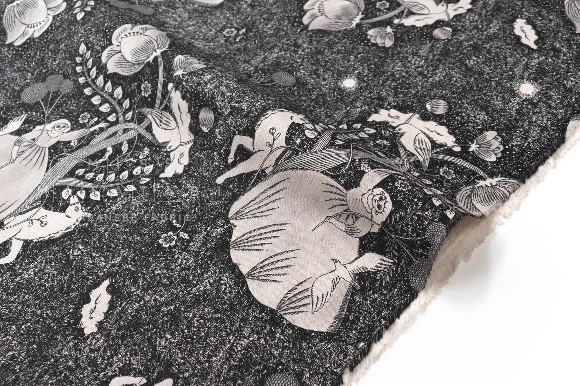 Japanese Fabric Sanae Sugimoto Midnight Dream - A - 50cm