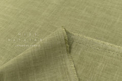 Shokunin Collection Hand-printed Japanese Fabric Solids - matcha - 50cm