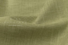 Shokunin Collection Hand-printed Japanese Fabric Solids - matcha - 50cm