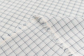 DEADSTOCK Japanese Fabric Yarn Dyed Check - light grey blue - 50cm