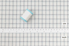 DEADSTOCK Japanese Fabric Yarn Dyed Check - light grey blue - 50cm