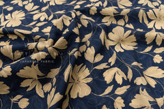 DEADSTOCK Japanese Fabric Windy Floral - blue - 50cm