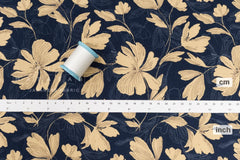 DEADSTOCK Japanese Fabric Windy Floral - blue - 50cm