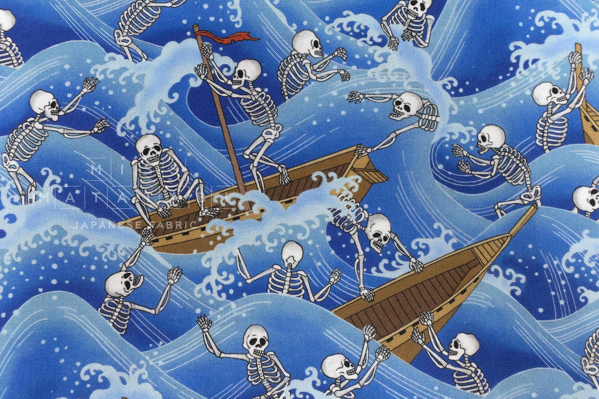 Japanese Fabric Skeletons at Sea - 50cm