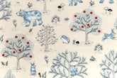 Japanese Fabric Not Scary Bear Forest - cream - 50cm