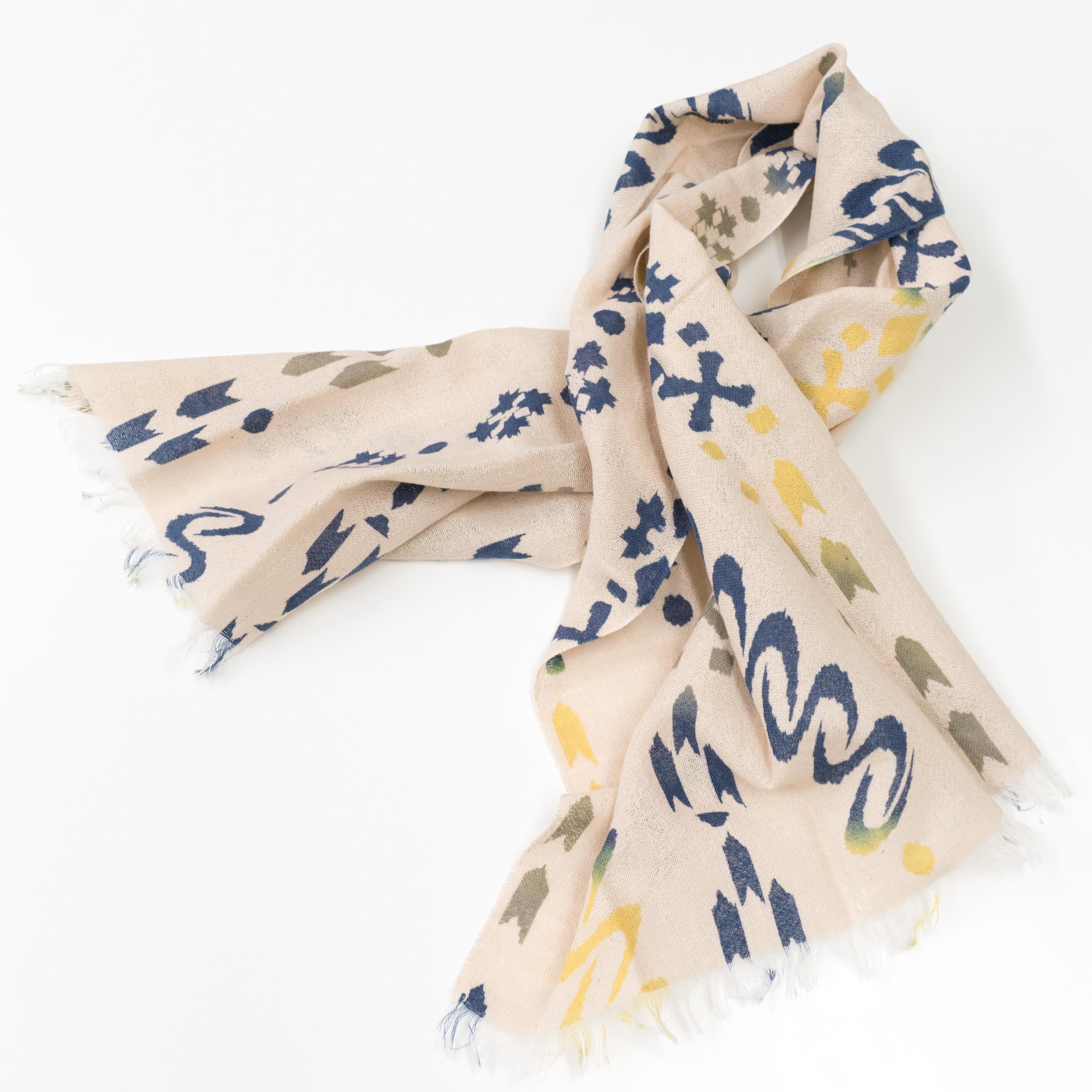 Shokunin Collection Hand-printed Chusen Japanese TEWSEN Tenugui Short Scarf - Amanogawa Milky Way