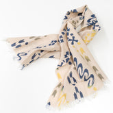 Shokunin Collection Hand-printed Chusen Japanese TEWSEN Tenugui Short Scarf - Amanogawa Milky Way