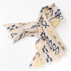 Shokunin Collection Hand-printed Chusen Japanese TEWSEN Tenugui Short Scarf - Amanogawa Milky Way