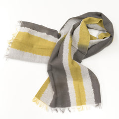 Shokunin Collection Hand-printed Chusen Japanese TEWSEN Tenugui Short Scarf - Chiso Strata