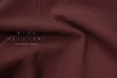 DEADSTOCK Japanese Fabric Shokunin Collection Azumadaki 101 - wine - 50cm