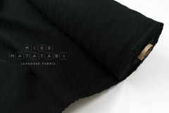 DEADSTOCK Japanese Fabric Shokunin Collection Yarn-dyed Kotohiradaki 35 Twill - black - 50cm