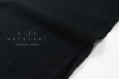 DEADSTOCK Japanese Fabric Shokunin Collection Yarn-dyed Kotohiradaki 34 Basket Weave - black - 50cm