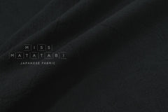 DEADSTOCK Japanese Fabric Shokunin Collection Yarn-dyed Kotohiradaki 34 Basket Weave - black - 50cm