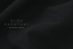 DEADSTOCK Japanese Fabric Shokunin Collection Yarn-dyed Kotohiradaki 34 Basket Weave - black - 50cm