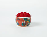 Japanese Hiro Kutani Ware Pincushion - red