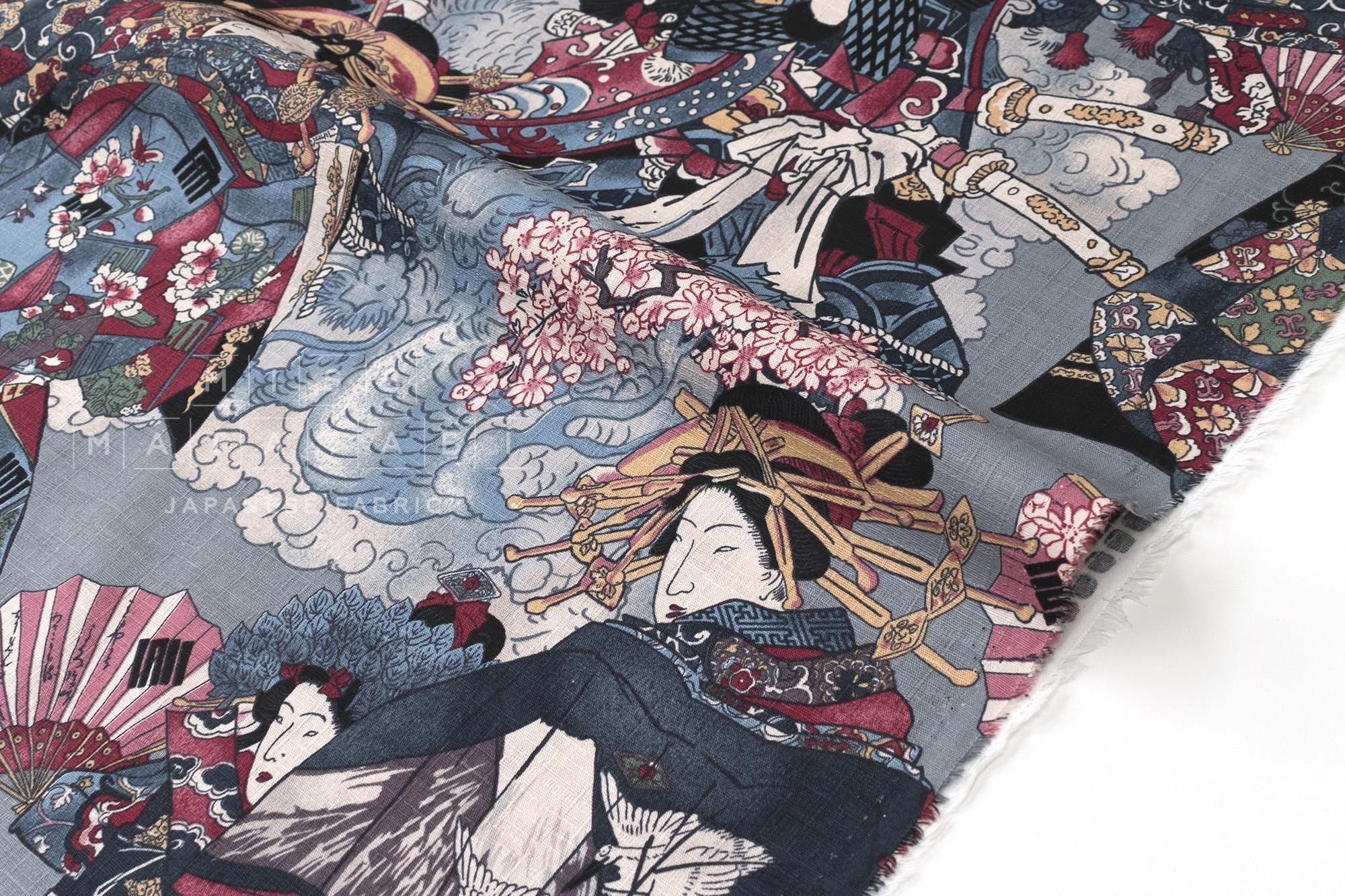 Japanese Fabric Oiran - B - 50cm