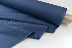 DEADSTOCK Japanese Fabric Rayon Blend Twill - blue - 50cm
