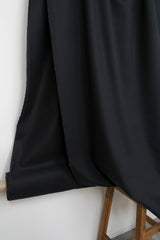 DEADSTOCK Japanese Fabric Rayon Blend Twill - dark navy blue - 50cm