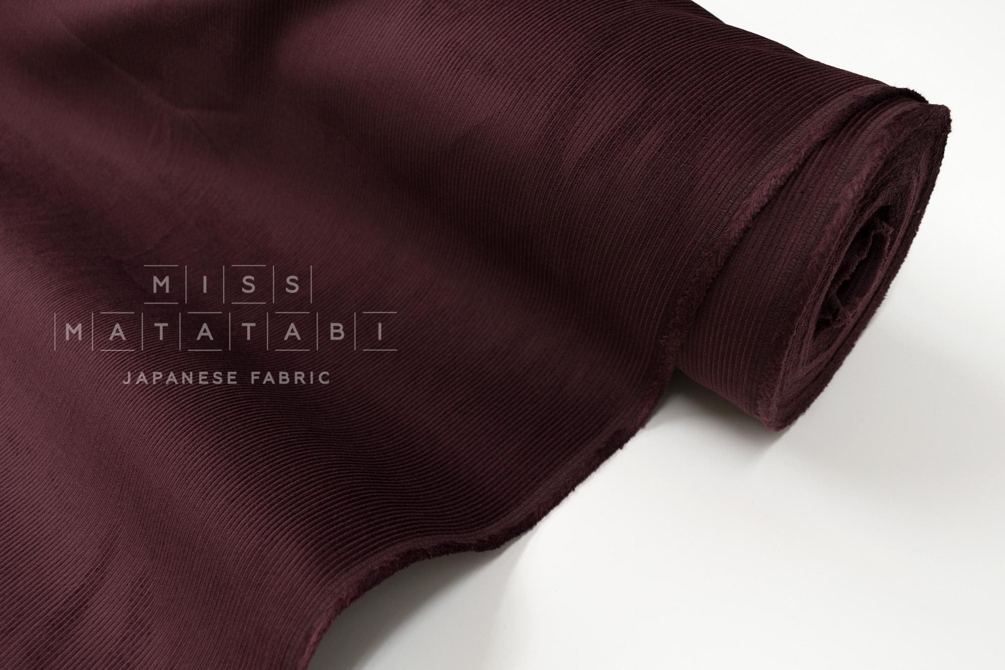 DEADSTOCK Japanese Fabric Corduroy - wine - 50cm