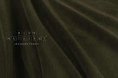DEADSTOCK Japanese Fabric Velveteen - forest green - 50cm