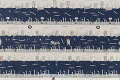 Japanese Fabric Teach a Cat to Fish - B - 50cm