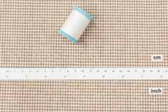 DEADSTOCK Japanese Fabric Yarn Dyed Tiny Gingham - mocha - 50cm