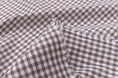 DEADSTOCK Japanese Fabric Yarn Dyed Gingham - purple - 50cm