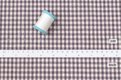 DEADSTOCK Japanese Fabric Yarn Dyed Gingham - purple - 50cm