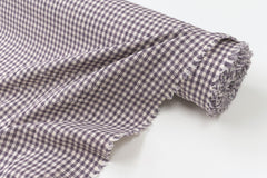 DEADSTOCK Japanese Fabric Yarn Dyed Gingham - purple - 50cm