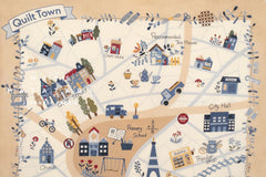 Japanese Fabric American Country Quilt Town - panel