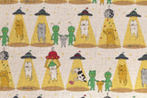 Japanese Fabric Alien Abduction Disco Cats - A - 50cm