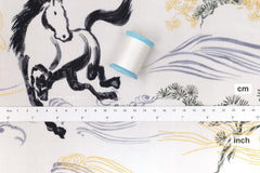 Japanese Fabric Year of the Horse - A - 50cm