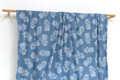 Japanese Fabric Jacquard Pile Terrycloth - blue - 50cm