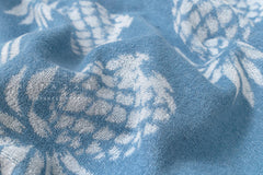 Japanese Fabric Jacquard Pile Terrycloth - blue - 50cm