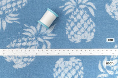 Japanese Fabric Jacquard Pile Terrycloth - blue - 50cm