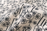 DEADSTOCK Japanese Fabric Ume Blossom - black, white - 50cm