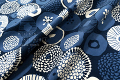 Japanese Fabric Corduroy Lotus - C - 50cm