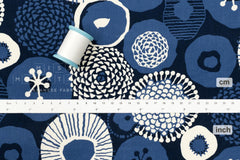 Japanese Fabric Corduroy Lotus - C - 50cm