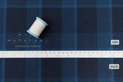 DEADSTOCK Japanese Fabric Yarn Dyed Check - blue - 50cm