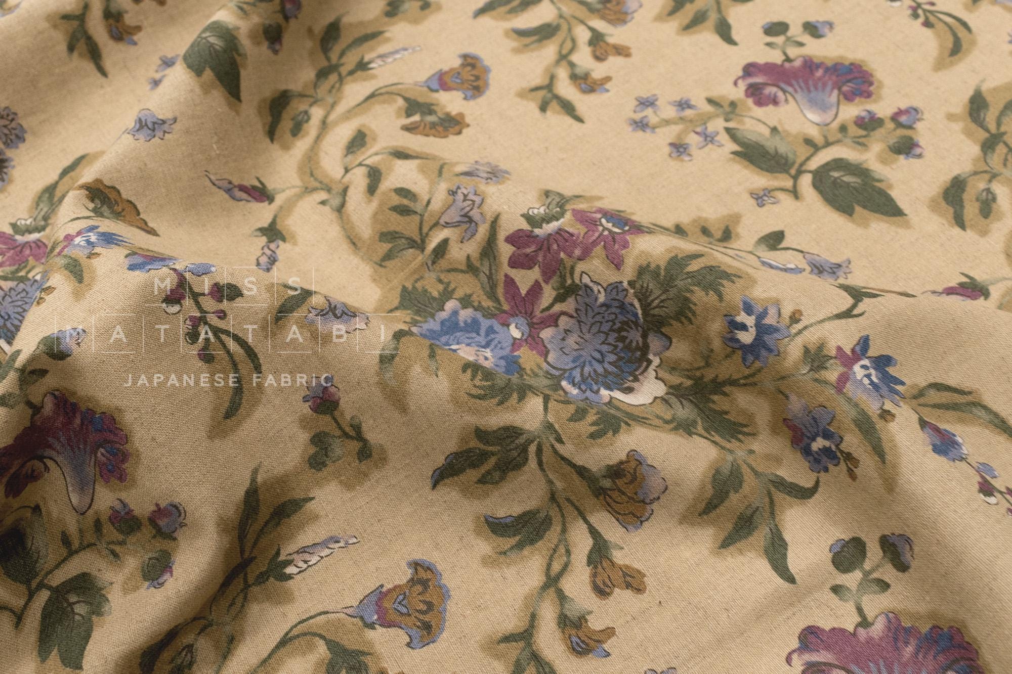 Japanese Fabric Estelle Linen Blend - charcoal - 50cm