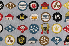 Japanese Fabric Bushi Cats - D - 50cm
