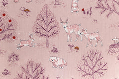 Japanese Fabric Not Scary Bear Forest - pink - 50cm