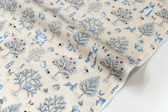 Japanese Fabric Not Scary Bear Forest - cream - 50cm