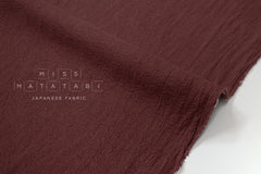 DEADSTOCK Japanese Fabric Shokunin Collection Azumadaki 101 - wine - 50cm